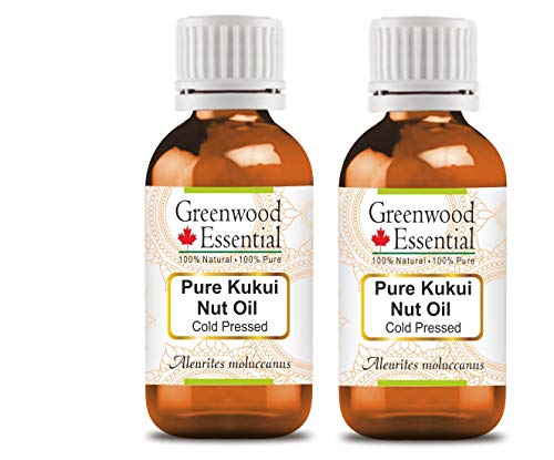 Greenwood Essential Pure Kukui Nut Oil Natural Terapêutico Cold Pressado para Cuidados Pessoais 30ml