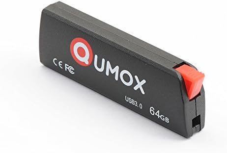 QUMOX 64GB PEN DRIVE USB 3.0 Flash Memory Stick Black