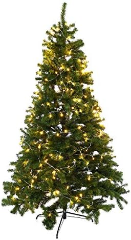 7ft 1300 dicas Árvore de Natal artificial de PVC com decorações de temporada de férias de stand