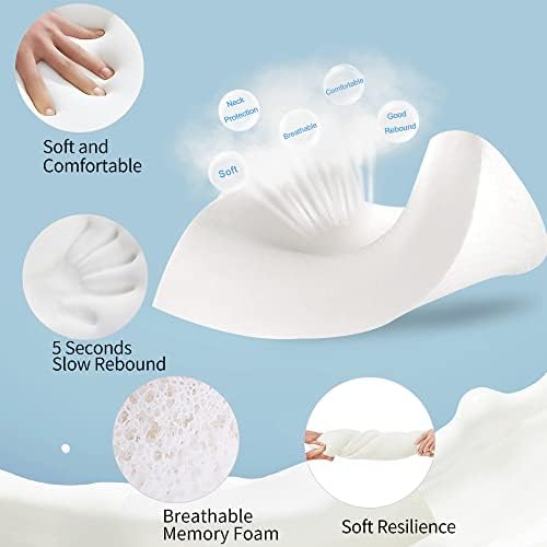 Veja os travesseiros de espuma de memória cervical inveja com cobertura lavável e travesseiros de