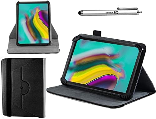 Caixa negra da Navitech com 360 Stand Rotacional e STYLUS compatível com Qimaoo Q10 10.1 Tablet