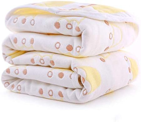 HQAA Baby Blanket Muslin Baby Cosgo de criança de 6 camadas 43,3 x 43,3 panos de musselina algodão impressão reativa e tingimento reativo extra macio sem fluorescência