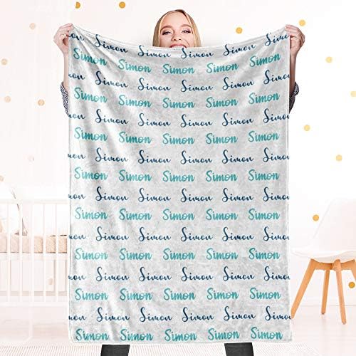 Cobertor de bebê personalizado com nome para meninos meninas, nome personalizado cobertor para sua filha recém -nascidos