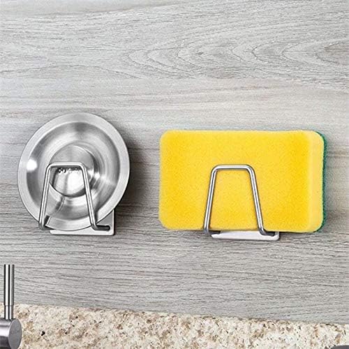 Pia de aço inoxidável de cozinha esponjas de esponjas auto adesivo de rack de secagem de rack de cozinha