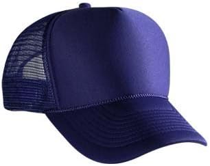 Blank Plain Mesh Mesh Trucker Hat/Cap -Baseball - Purple - 5 tampas de estilo de painel