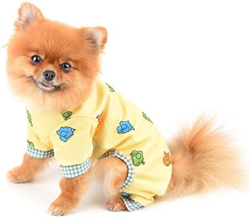 Pavor de pavor de jumbo de cão de cachorro Dinosaur primavera verão de corpo inteiro macio confortável pijama