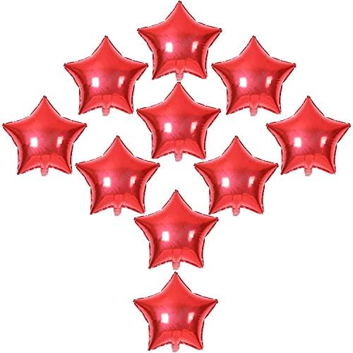 [10 pacote] Balões de foil de forma de estrela, balões de alumínio de 18 Mylar alumínio 45cm Decorações
