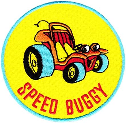 Patch de camisa de buggy de velocidade do estilo vintage 8cm - crachá - patches - 70 - 80's