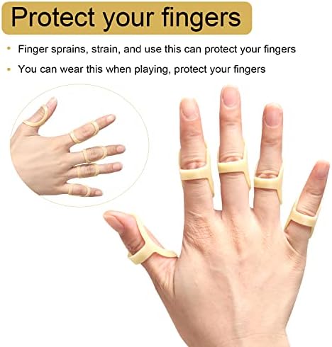 5pcs Salnta oval de dedos, protetor de dedos oval confortável ， Trigger de suporte do dedo, fixação