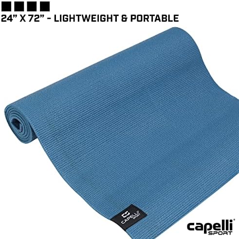 Capelli Sport Yoga Mat non Slip, Todo objetivo PVC Memória Fitness and Workout tapete, azul, 7 mm