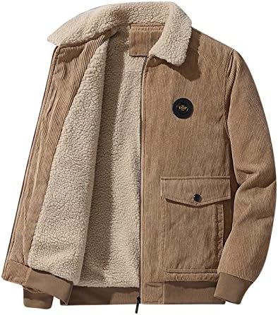 Dgoopd sherpa forrada jaqueta para colarinho de pele de pêlo casual casual lã de lã vintage engross