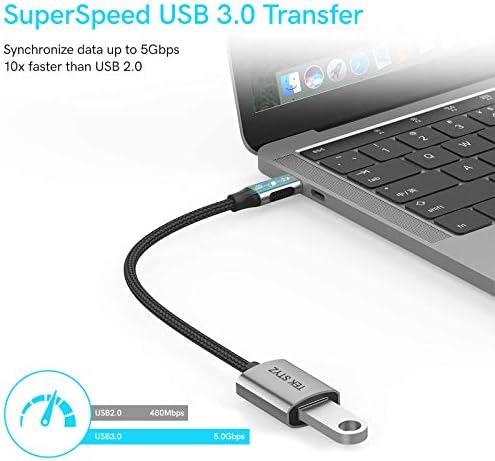 TEK STYZ USB-C USB 3.0 Adaptador compatível com o seu Sony Wi-Sp510 OTG Tipo-C/PD Male USB 3.0 Feminino.