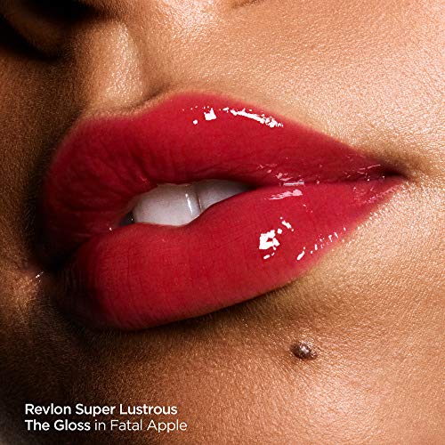 Gloss Lip by Revlon, Super Lustrous the Gloss, não bobo, acabamento de alto brilho, 240 maçã fatal