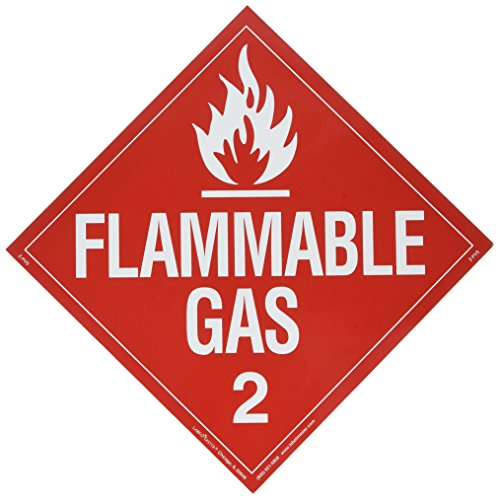 LabelMaster Z-pvs Inflamable Gas Hazmat Pengard, Worded, Vinil permanente