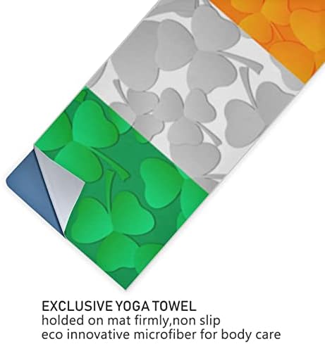 Aunhastern Yoga Blanket irlandês-flag-shamrocks ioga toalha de ioga Toalha