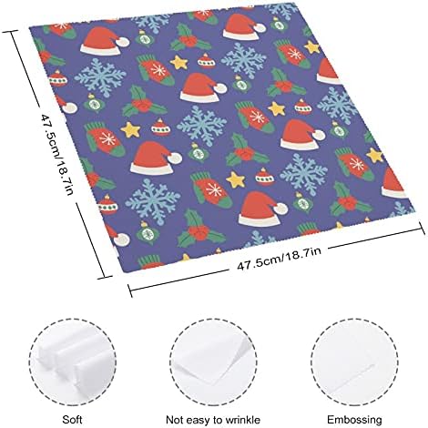 Chapéus de Natal Padrão Impresso de jantar reutilizável pano de guardana