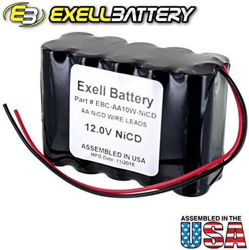 3pc Exell 12V 1000mAh NICD Battery