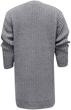Suéter Manga longa, masculino Cardigan Sweater Shawl Collar quente
