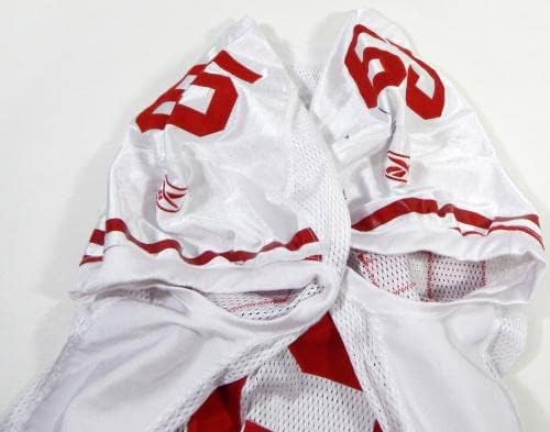 2009 San Francisco 49ers Kenny Wiggins #65 Game usou White Jersey 48 DP26445 - Jerseys de jogo NFL não assinado