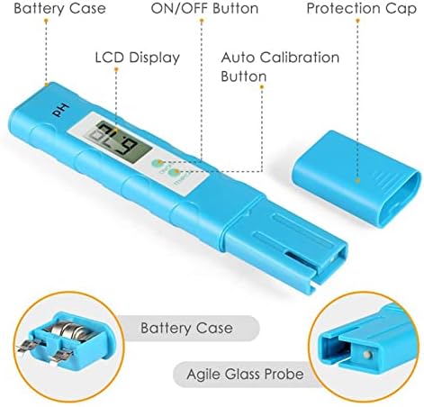 FDIT de alta precisão Tamanho do bolso Digital Ph Tester Pen PH Meter com temperatura para consumo