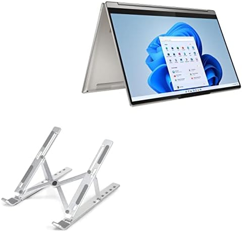 Suporte de ondas de caixa e montagem compatível com Lenovo Yoga 9i - suporte de laptop quickswitch compacto, portátil, suporte para visualização de vários ângulos - prata metálica