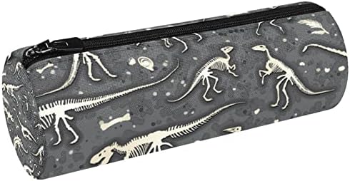 Caixa de lápis Guerotkr, bolsa de lápis, caixa de lápis, caixa de lápis estética, Retro Dinosaur Skeleton Black Padrão Black