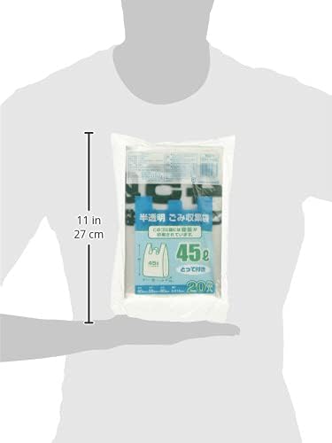 Nihon Giken Kogyo NNY-42G Sacos de lixo com alça, translúcido, 1,1 gal, espessura: 0,0006 polegadas, fácil de