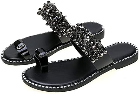 Para sandálias femininas, Slider Slips Slip Straps Selppers Fashion Crystal Summer Shoes Sliders
