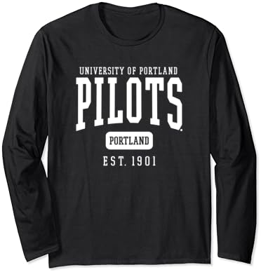Pilotos da Universidade de Portland Est. Data de camiseta de manga longa