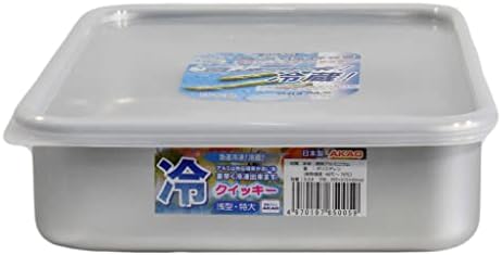 Recipiente de armazenamento de alimentos rápido com tampa anti -vazamento 11,6 x 8,5 x 2,6 2,1 litro, resfriamento rápido, leve e durável, feito no Japão
