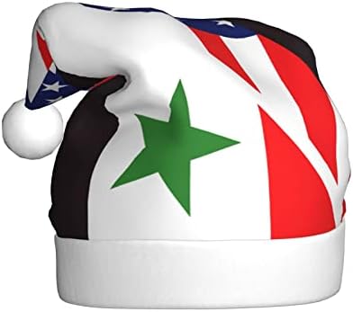 Cxxyjyj America e Síria bandeira chapéu de natal masculino Cap.