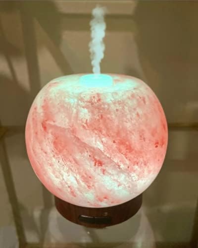 Feito à mão Himalaia Salt Bowl Ultrassonic difusor. Lâmpada de sal -gema difusando óleos essenciais - decoração de quarto - mesa - sala de estar - Ano Novo 2023 - Valentine's