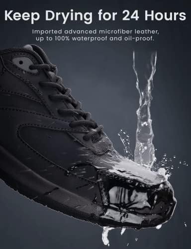 Sapatos não deslizantes Spiez para homens, à prova d'água à prova de petróleo de cozinha de cozinha de cozinha,