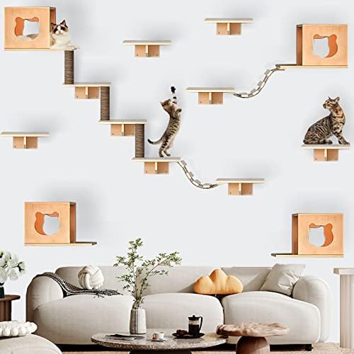 Prateleiras de parede de gato, móveis de parede de gato, prateleiras e poleiros de gato para parede,