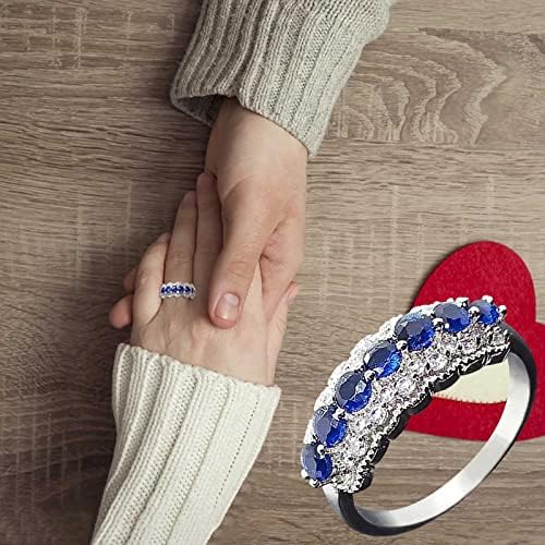 2023 Novo engajamento redondo de zircões de zircões femininos anéis de casamento anéis de jóias para mulher full