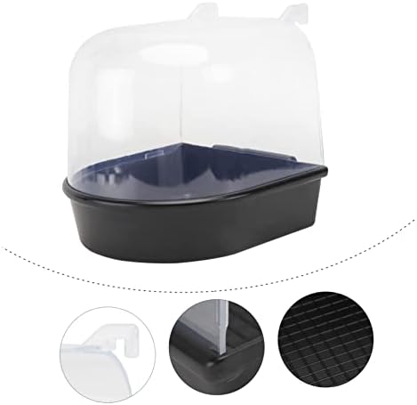IPETBOOM 1PC Supplies Acessório Pudgies Bath - Multifuncional Tuba de água Bacia Creative Lavagem Creative Black Canar
