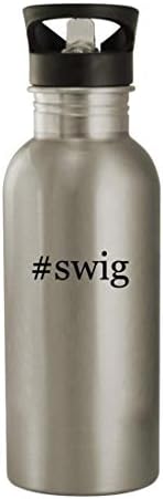 Presentes de Knick Knack swig - 20 onças de aço inoxidável garrafa de água, prata