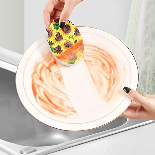 ALAZA FLOR AQUISCOLOR SUNFLOWER FLORAL NATURAL Esponjas de cozinha Esponja de celulare para pratos Lavando banheiros
