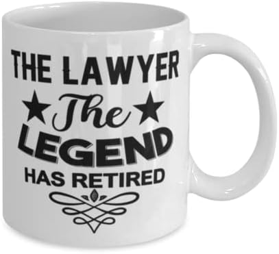 Advogado Caneca, The Legend se aposentou, idéias de presentes exclusivas para advogados, copo de chá