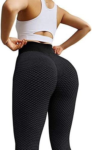 Wocachi Tiktok Women Women High Cisting Hip Butt Lift Yoga Pants bolhas Pernelas de barriga de controle de