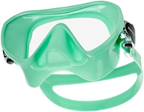 Rapido Boutique Collection Italian Design Italian Premium temperado lente de vidro temperado Máscara de snorkel sem moldura de vista panorâmica, tubo de snorkel seco, barbatanas de ajuste rápido - máscara de snorkel