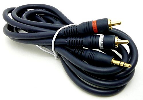 IMBAPRICE Premium Series 6 pés 3,5 mm Male de estéreo para 2RCA Male 22AWG Cable - Gold Bated