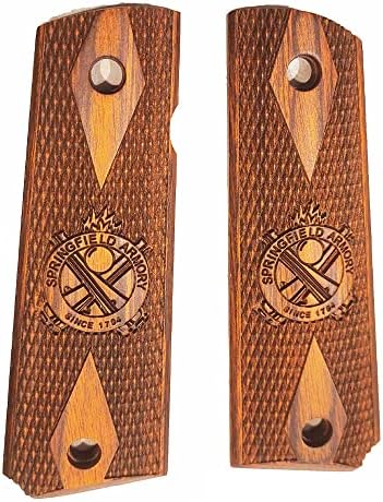 Springfield Armory Factory Original 1911 Crossed Cannon Cocobolo Grips