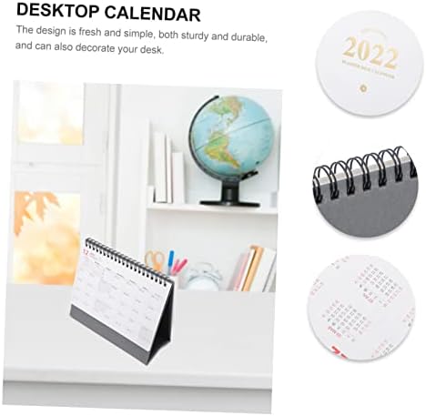 Operitacx 1pc 2022 2022 calendário de mesa de mesa branca calendário de mesa do escritório, calendário de