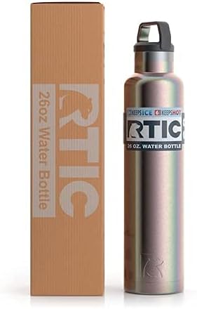 RTIC 26 OZ A vácuo garrafa de água isolada, isolamento de parede dupla em aço inoxidável de metal, balão térmico