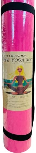 Tapete de ioga com marcas de alinhamento e tiras de tapete de ioga portadora - tapetes de ioga para treino em casa