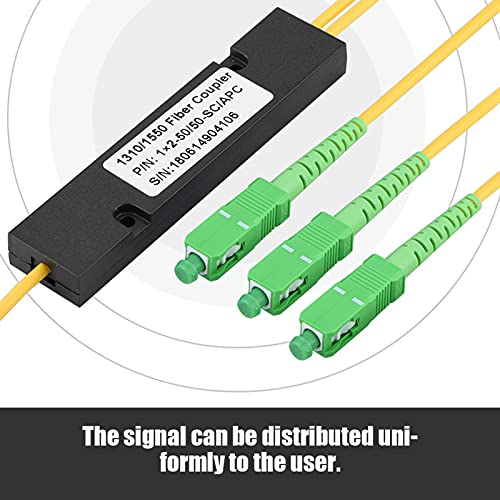 Divisor de fibra óptica, 1 Parte 2 diminua o divisor óptico SC APC 1x2 PLC SingleMode Splitter SC/UPC PCL para fibra óptica do sistema de comunicação