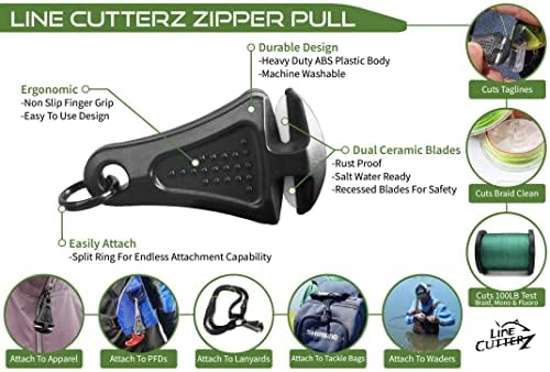 Linha Cutterz patenteado lâmina de cerâmica Pull Pull Quick Skilding Line Cutter - Equipamento de pesca - Atualize seu equipamento de pesca agora