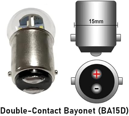 Aero-lites.com #82, #64 Globe Shape Miniatura Bulbo LED Substituição | 6.5-Volt | Base BA15D
