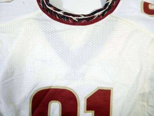 2008-12 Florida State Seminoles 81 Jogo usou White Jersey NP Rem DP28165 - jogo da faculdade usada